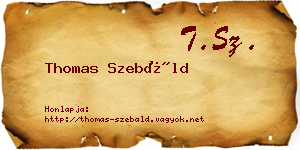 Thomas Szebáld névjegykártya